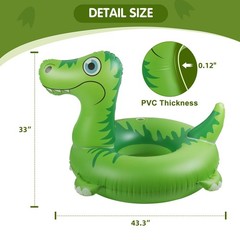 Inflatable Pool Floats Adult with Solar LED Light Up Dinosaur Adult Pool Floa…