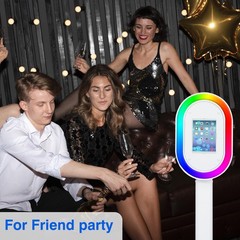 Portable Photo Booth Machine Compatible with iPad 10.2″-13″ Metal Selfie Station