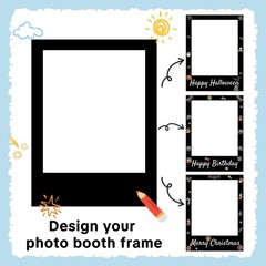 40 x 30 Inch Large Photo Booth Frame Selfie Frame,Black Blank DIY Cutout Prop…