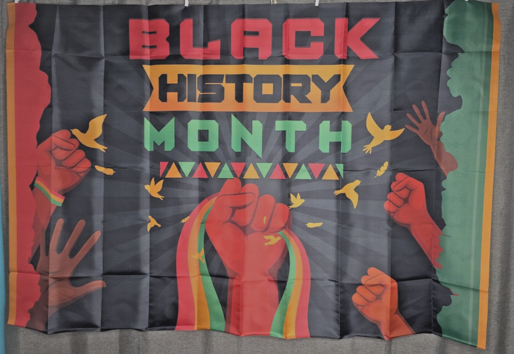 Black History Month Backdrop African American Heritage Wall Art 58in. x 40in.