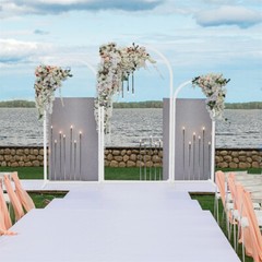Metal Wedding Arch Backdrop Stand Wedding Arch Frame Set of 3 for Wedding Party