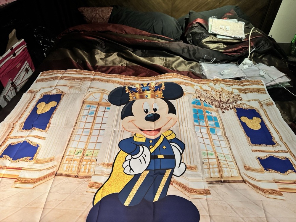 Mickey Mouse Birthday Party Backdrop Banner Boys