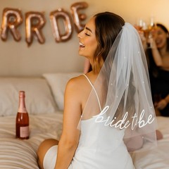 Bride to Be Veil with Pearls Bachelorette Party Bridal Shower Accessory