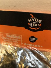 Hyde And Eek Target Halloween Decor Spiders BLACK 150 Ct. New In Bag