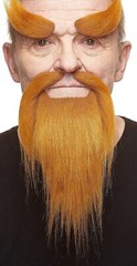 Shaolin Monk Fake Mustache, Beard and Eyebrows Set – Self Adhesive