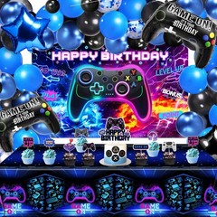 Video Game Birthday Decorations – Game Birthday Party Decorations Includes Ba…