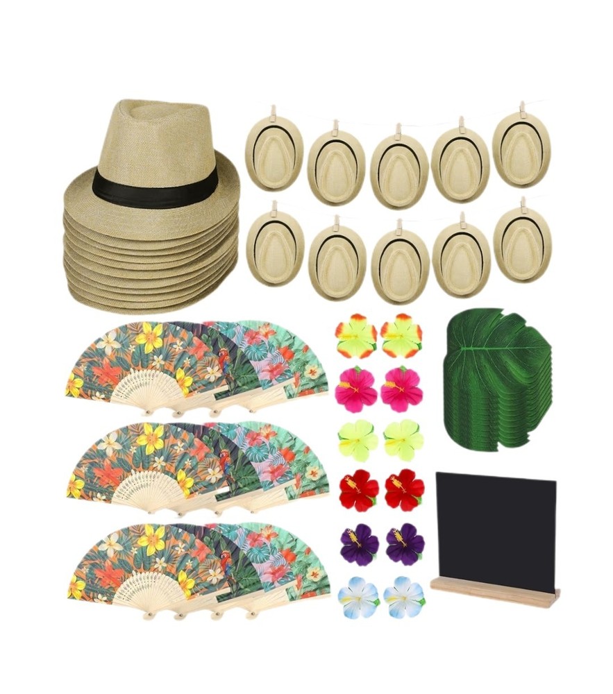 32 Pcs 6 Sets Cuban Theme Party Supplies Fun Tropical Havana Nights Decorations