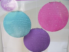 Disney Princess Paper Lanterns Pink Blue Purple 9.5″ Birthday Party Decoration F
