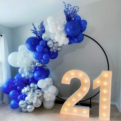 Royal Blue Balloons 12 inch, 100 Pack Royal Blue Latex Balloons for Graduatio…