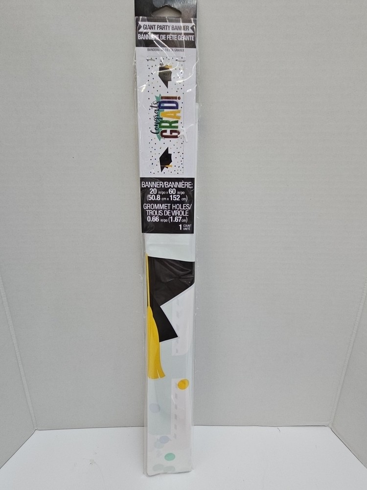 60in. X 20in. Creative Converting Colorful Grad Giant Banner