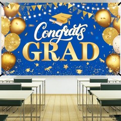 XtraLarge Congrats Grad Banner – 72×44 Inch, Congratulations Banner | Graduation