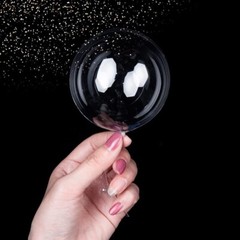 Small Clear Balloons 100Pcs Mini Bubble Bobo Balloons Latex Free Tiny Crystal T