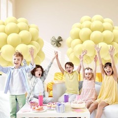 balloons 12 inch, Light Yellow Latex Balloons 50pcs Party Balloon Pastel Yellow
