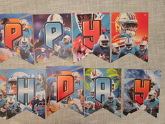 Miami Dolphins Party Supplies Set Birthday Decor Banner Toppers US Sellers!