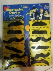 Mustache Party-Self Adhesive-4 Packs-48 Mushaches Total