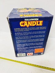 Halloween Candle Tomb With Skeleton Vintage New!!!