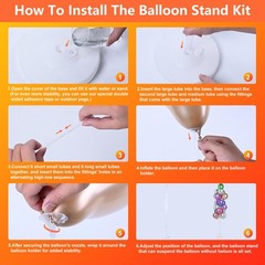Katbuu Balloon Stand Kit For – 4 Set Of Balloon Stands Base Balloon Sticks
