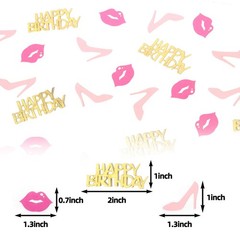 Girl Happy confetti high heels and lips confetti for woman party table decora…