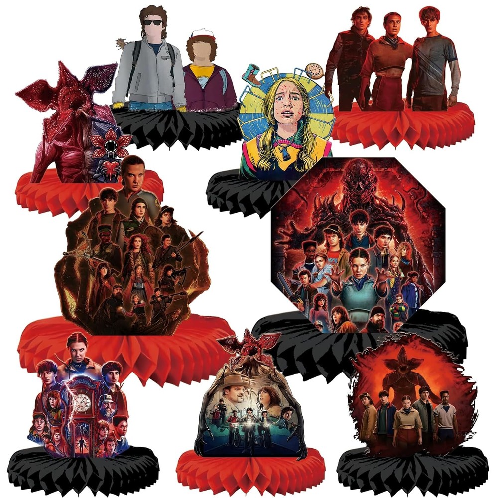 Stranger Things Season 5 Honeycomb Table Centerpiece Decor Gift Home Party Decor