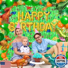 Avezano Dinosaur Birthday Decorations Supplies Kit – 117 Pcs Dino Theme Party