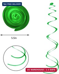 Colorful Ceiling Swirl Foil Decorations Hanging Plastic Streamer Themed Swirl Pa