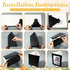 12 Pcs Graduation Table Centerpieces – 3-Sided Photo Display Frames, Congrats Gr