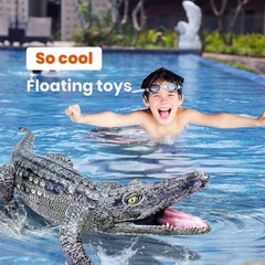 Inflatable Alligator Pool Toys Realistic Blow up Alligator Deco Animal Reptile P