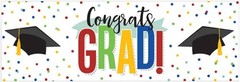 60in. X 20in. Creative Converting Colorful Grad Giant Banner