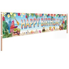 AUSHENKE Hawaiian Birthday Banner