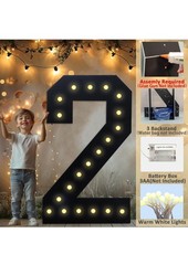 4FT Marquee Light Up # 25 LED Foam Board Birthday Anniversary Party Decoration