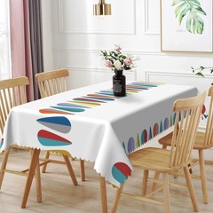 Rectangle Tablecloth 70×140 Mid Century Modern Abstract 1950s 1960s
