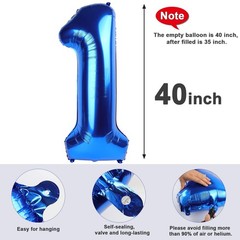 Balloon Number 10th Birthday Decorations, 40 Inch Big Foil Balloon for Men & …