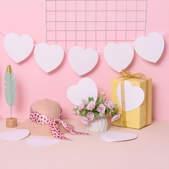 72 Pcs Large Heart Cutout White Paper Heart 6 Inch Heart Shape Die Cut Heart …