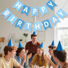 Happy Banner Sign, Garland Wall Door Hanging Banners Flag for Men Boys Girls …