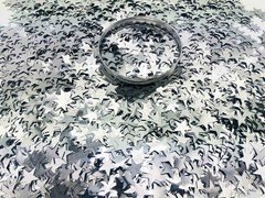 250 Grams Silver Glitter Star Confetti 20mm Metallic Foil Table Decoration