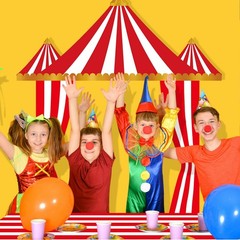 4 Pcs Carnival Circus Tent Decorations Carnival Entryway Door Party Decor Awn…