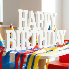 Wooden Happy Birthday Table Sign Happy Birthday Table Centerpieces Wooden Happy