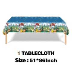 Eevee Party Supplies Set Plates Cups Tablecloth Napkins Birthday Decor