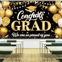 XtraLarge Congrats Grad Banner – 72×44 Inch | Graduation Banner, Congratulations