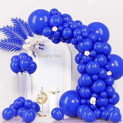 Voircoloria 130pcs Royal Blue Balloons Different Sizes 18″ 12″ 10″ 5″ Party L…