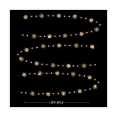 pinkblume Gold Star Party Decorations Kit Sparking Twinkle Star Garland Glitt…