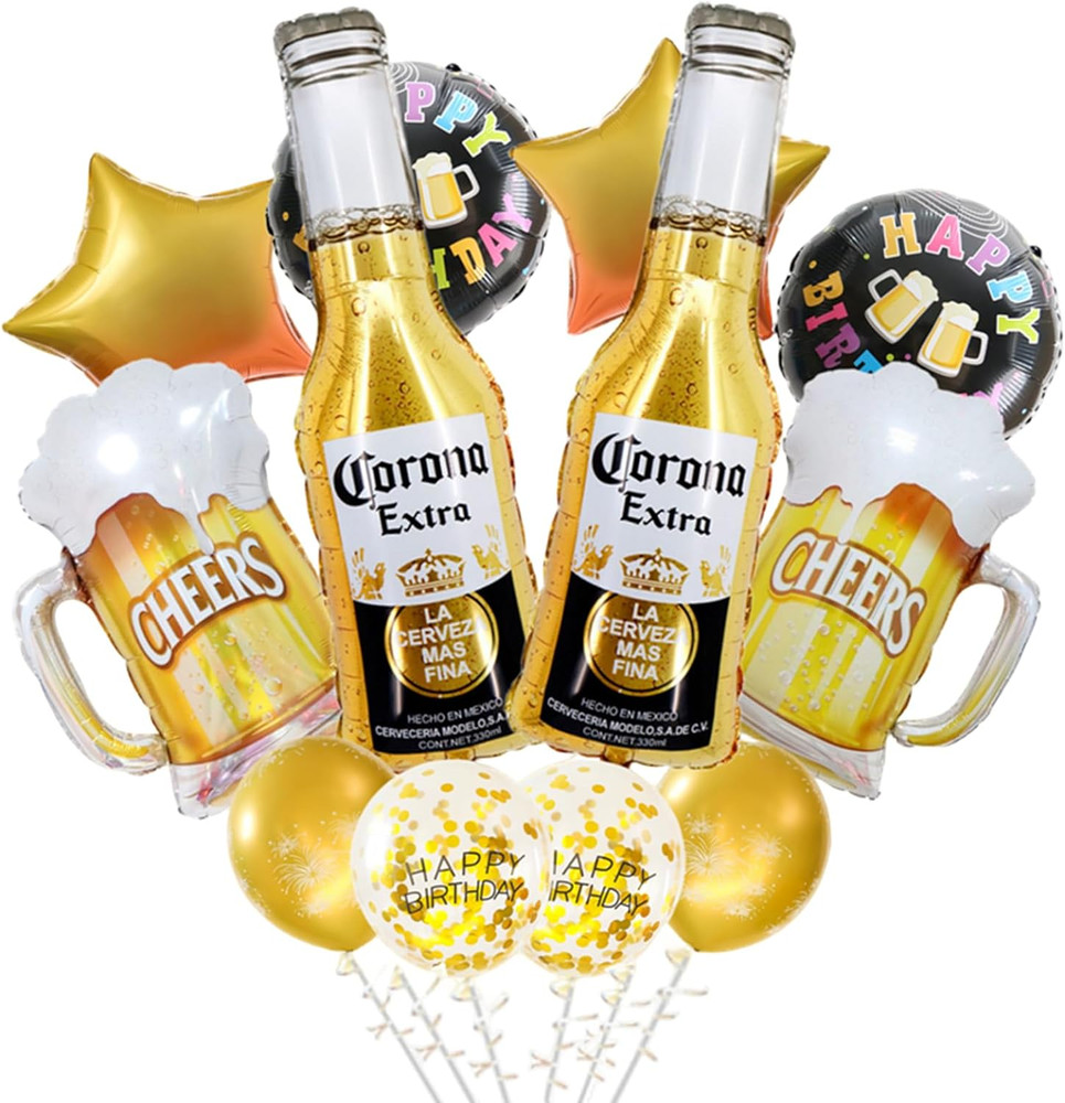 12Pcs Corona Beer Mug Themed Party Supplies, Men Women Boys Girls Birthday Party