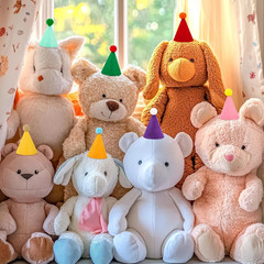 10 Pcs Mini Birthday Party Hats Multicolor Lovely Cone Hats for Animals Stuffed