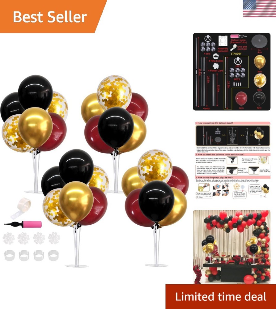Stylish Balloon Centerpieces for Graduation, Christmas, and More – 4 Set Design