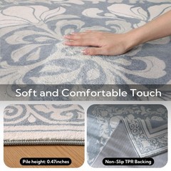 SOULFUL Medium Pile 2×3 Entryway Rug – Soft Foot Feel Small Area Rug – Greige…