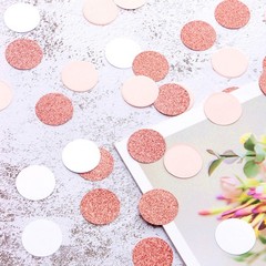 300 PCS Rose Gold Pink White Party Confetti for Wedding Bridal Shower