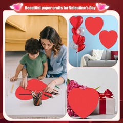 36 PCS 12 Inch Large Valentines Day Heart Paper Cutouts Classroom Decor