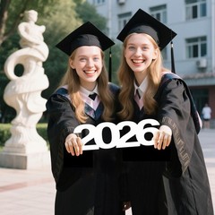 Large 2026 Sign Gradutaion Decorations 2026 Senior Photo Booth Props Grad…