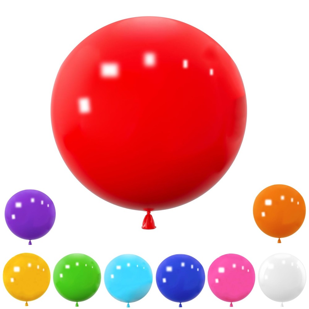 9pcs Big 36 inch Balloons, Giant Latex Extra Large Big Balloons for Birthday …