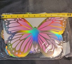 New Butterfly 36pc Party Decorations Fairy Garden (18pair) Iridesent Multi-size